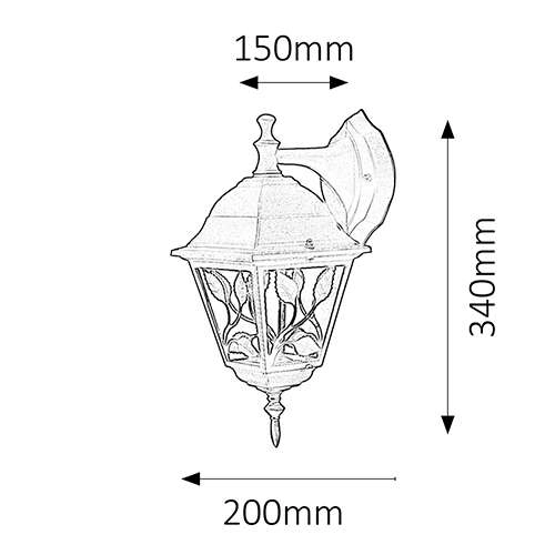Elewacyjna LAMPA ścienna HAGA 8244 Rabalux klasyczna OPRAWA zewnętrzna latarenka outdoor IP44 antyczne złoto
