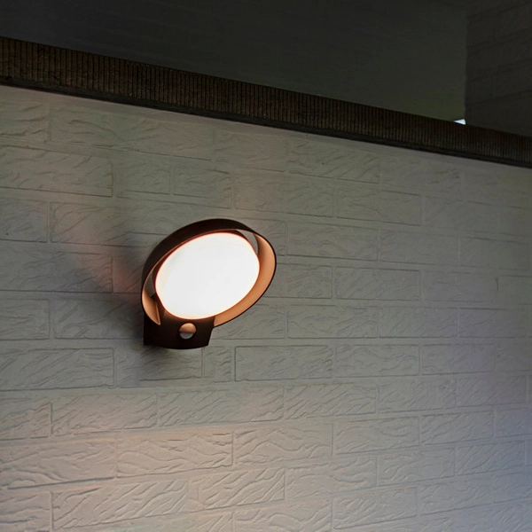 Elewacyjna lampa ścienna Polo LED 16W 3000K okrągła IP54 grafitowa