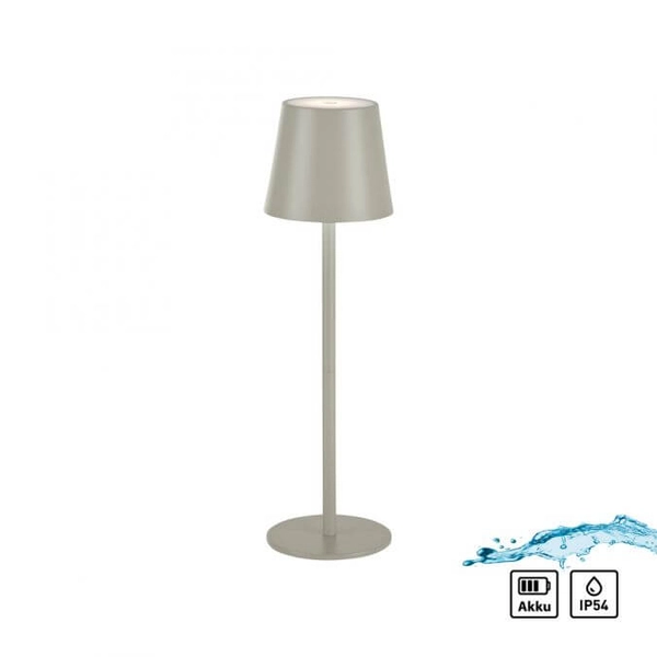 Tarasowa lampka stołowa Euria 19250-40 LED 3W 3000K IP54 szara