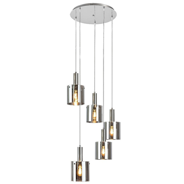 Nowoczesna LAMPA wisząca DONATI 5251 Rabalux szklany zwis kaskada chrom