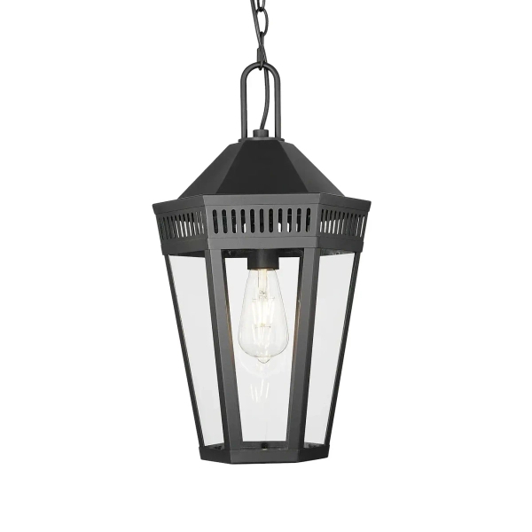 Zewnętrzna lampa wisząca Funchal P01156BK IP23 czarna