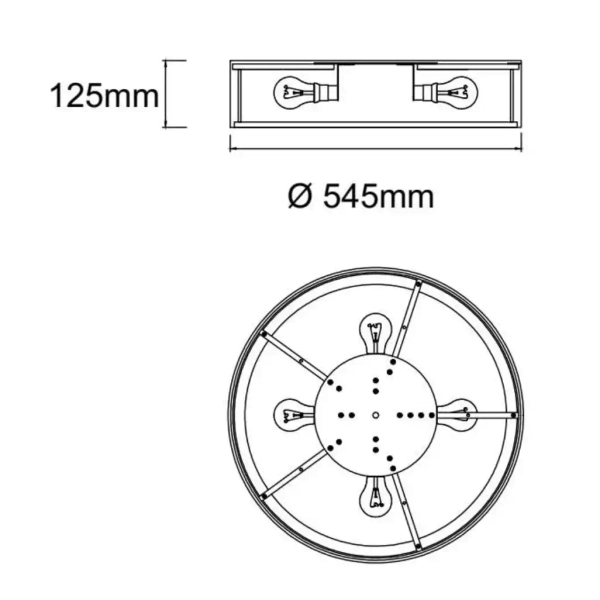 Sufitowa lampa do jadalni Zalindro PL Cromo 54 OR86010 tuba chrom