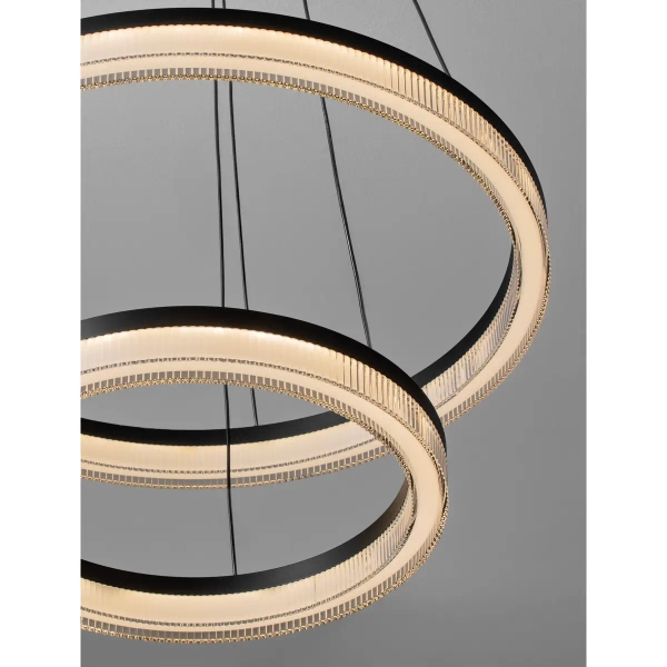 Jadalniana lampa wisząca ESTARIO LE45396 LED 46W 3000K pierścień czarny