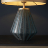 Stołowa lampa L&-193059 Light& szklana z abażurem złota turkusowa