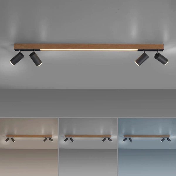 Sufitowa lampa PURE-LINES brązowa antracyt 6121-79 5xLED 25W CCT tuby