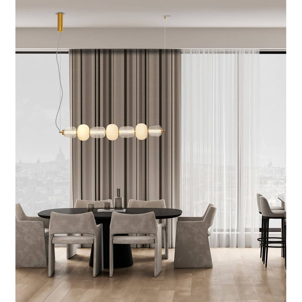 Zwisająca lampa nad stół ARROYOS LE44492 LED 42W 3000K biały złoty