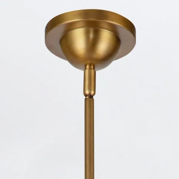 Wisząca lampa nad wyspę Doral QN-DORAL-P-M-WHT kopuła biały mosiądz