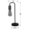 Stojąca lampka HERPE 41-66862 industrialna nocna loft miedź czarna