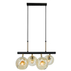 Loftowa lampa wisząca Piran 2208/4 BL TR nad stół kule szklane czarny złoty