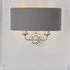 Lampa ścienna Highclere 94406 Endon podwójny antyk szary nikiel
