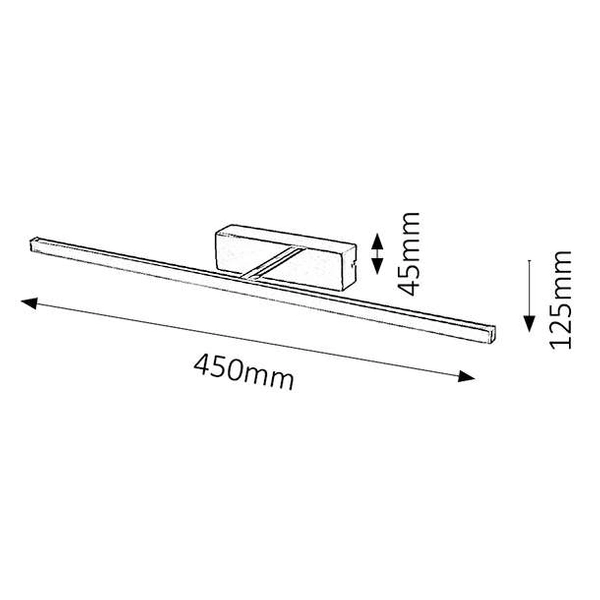 Kinkiet LAMPA ścienna PICTURE SLIM 3909 Rabalux metalowa OPRAWA listwa LED 8W 4000K galeryjka nad obraz chrom