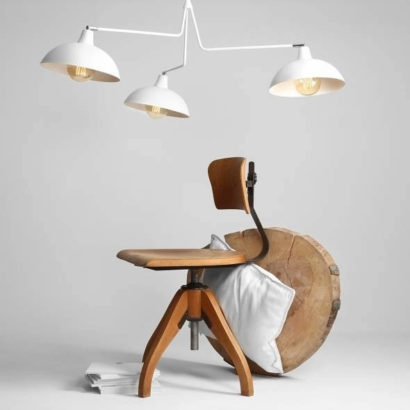 Nowoczesna lampa sufitowa ESPACE 1036E Aldex regulowane wysięgniki białe