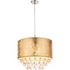 LAMPA wisząca AMY 15188H3 Globo abażurowa OPRAWA z kryształkami zwis glamour crystal srebrny przezroczysty