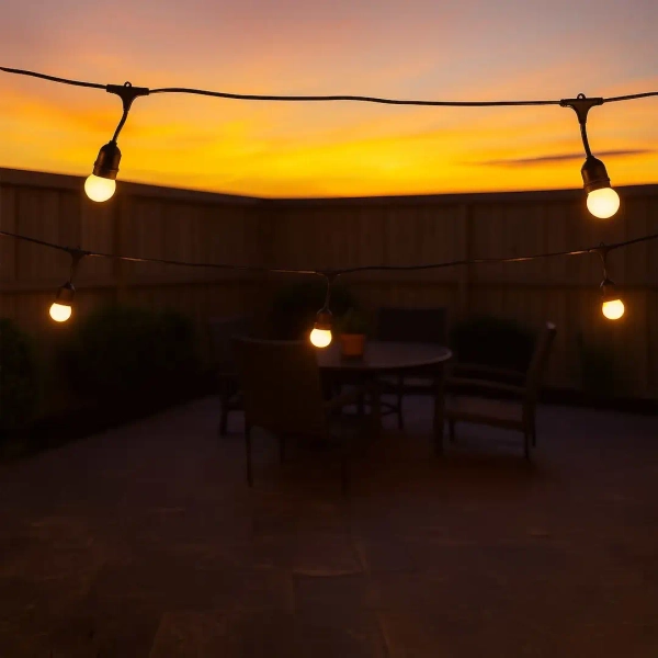 Klimatyczna girlanda do ogrodu Summer Time EKG2292 LED 6W 3000K IP44 czarny