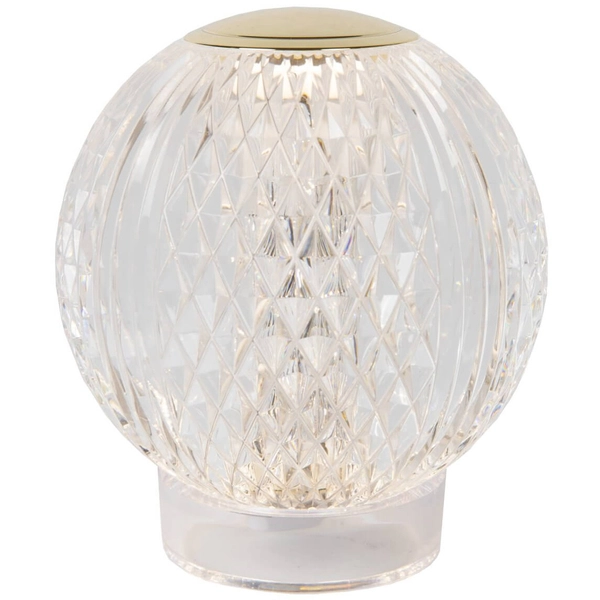 Kulista lampa stojąca Cintra do sypialni LED 2W 3000K złota