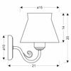 Ścienny kinkiet Rozano 21-39378 Candellux tkaninowy wzorzysty biały