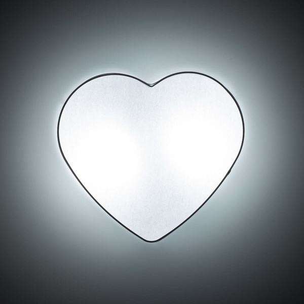 Lampa natynkowa do przedpokoju Heart 5925 serce metalowa biała