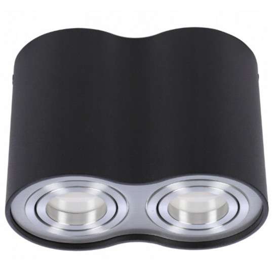 Plafon lampa sufitowa Bross AZ0782 metalowa tuba czarna chrom