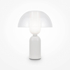 Stołowa lampa Memory MOD177TL-01W Maytoni do sypialni biała przezroczysta