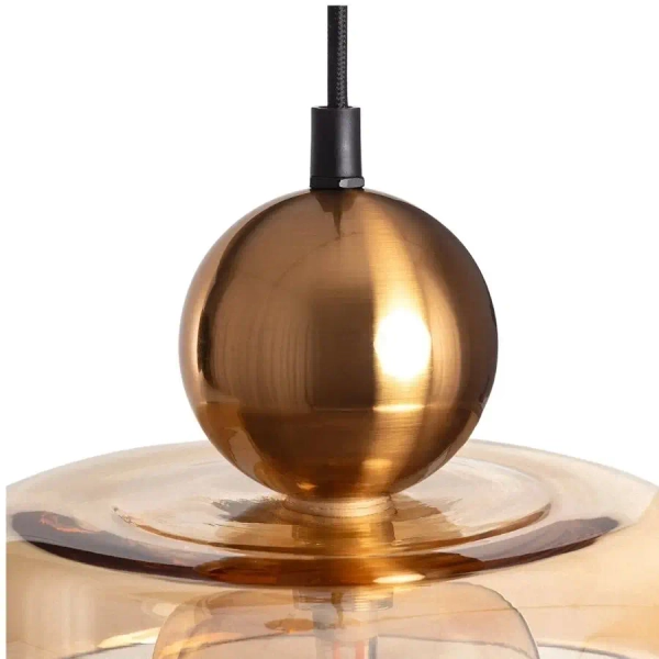 Wisząca lampa nad wyspę Cartier ABR-LWS-BU-CAR szklana bursztynowa