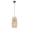 Bambusowa lampa wisząca GELVIRA LE45378 boho ażurowa drewniana czarna