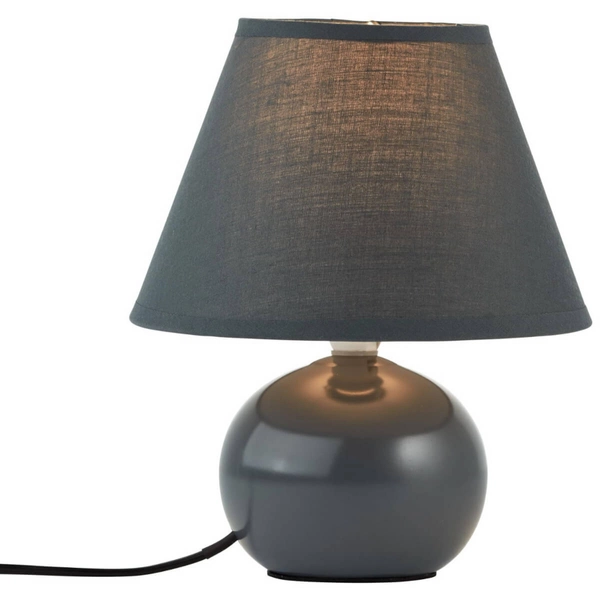 Stołowa lampka z abażurem Primo 61047/63 ceramiczna szary