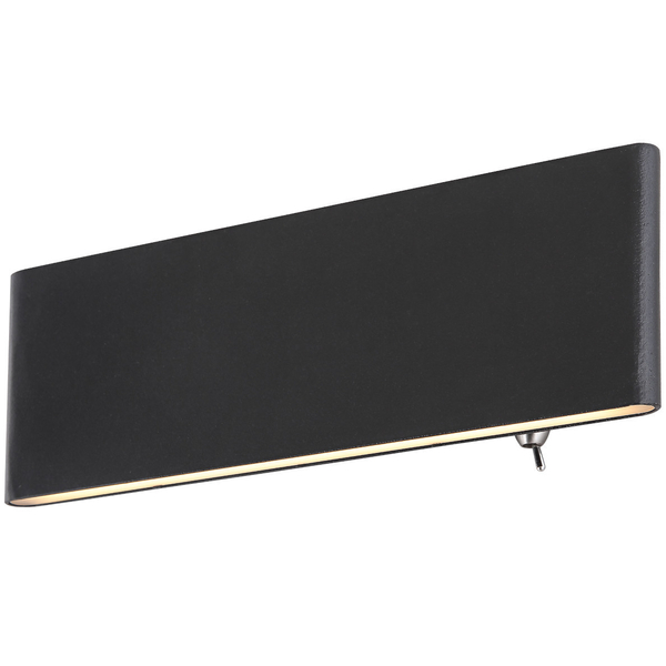 LAMPA ścienna SIEGFRIED 41751-8B Globo metalowa OPRAWA kinkiet LED 8W 3000K prostokątny czarny
