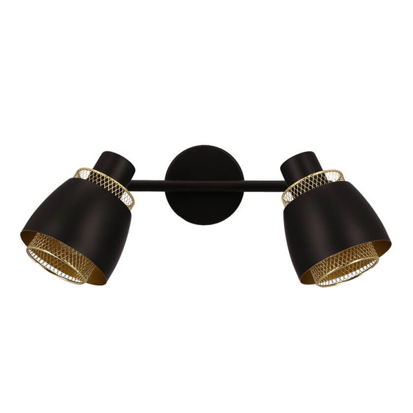 Industrialna lampa sufitowa Aleksandria 92-13743 czarny złoty
