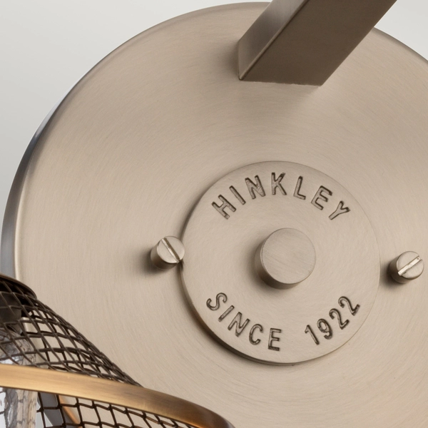 Podwójny kinkiet QN-RIGBY2-BATH-AN siatka nikiel mosiądz