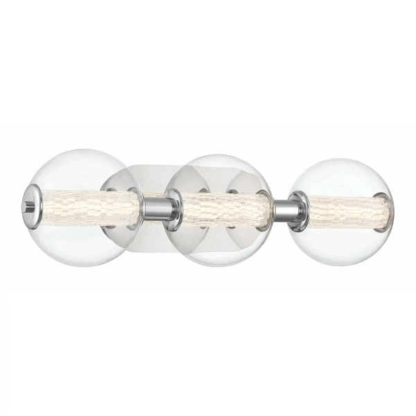 Ścienna lampa Atomo QN-ATOMO-3W-PC LED 13W 3000K IP44 bubble srebrny