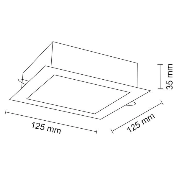 Wpust LAMPA sufitowa TOTTORI IL 7727 Shilo podtynkowa OPRAWA kwadratowa LED 10W 3000K do łazienki IP44 biała glenn
