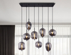 Lampa wisząca Blacky 15345-8 szklana czarna przydymiona