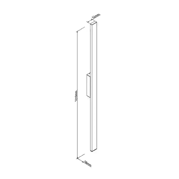Tarasowa ścienna lampa LED PREDAZZO czarna W0461 20W 3000K IP65 podłużna