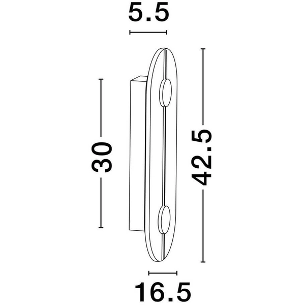 Owalny kinkiet ścienny MAIRANA LE44618 LED 19W 3000K do jadalni biały złoty