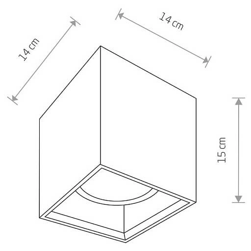 Sufitowa lampa punktowa Bold 9392 Nowodvorski betonowa kostka szara