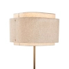 Podłogowa lampa do salonu Takai 2520054018 tkanina beżowy biały