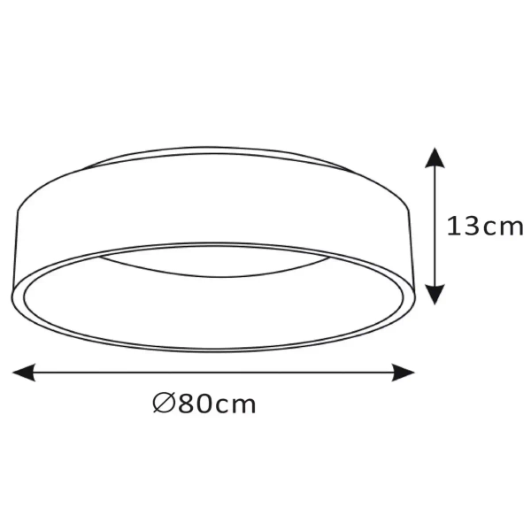 Okrągły plafon Talowe 46100/80/30 Lucide LED 80W 3000K na korytarz czarny