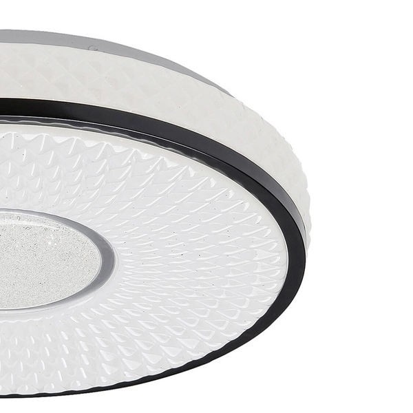 Okrągła lampa glamour Sedona sufitowa LED 24W 4000K crystal czarna