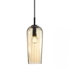 Lampa nad stół wisząca do jadalni 22118 szklana szampański czarny