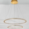 Wisząca LAMPA modernistyczna MONTE LE41691 Luces Exclusivas okrąga OPRAWA metalowy ZWIS glamour LED 56W 2926K pierścień ring