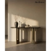 Czarna komoda ESSENZA MM001501100386 złota dekor marmuru 150cm