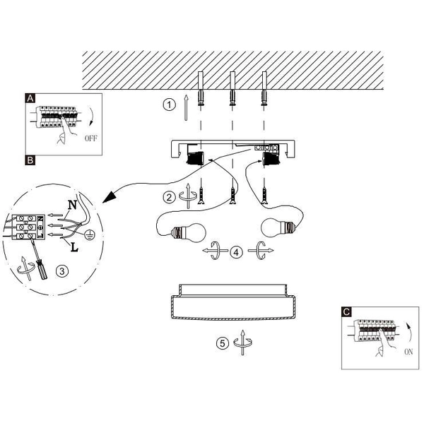 Okrągła LAMPA plafon OPAL 48402 Globo sufitowa OPRAWA nikiel biała