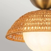 Lampa wisząca kula Perth ALM-PERTH-P-GD do salonu rattan złoty