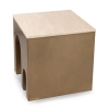 Stolik do nowoczesnych wnętrz KORI MM001501100378 złoty trawertyn 50cm