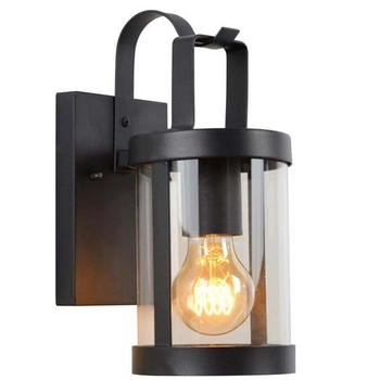 Loftowa lampa elewacyjna Lindelo 29825/01/30 czarna na taras metal