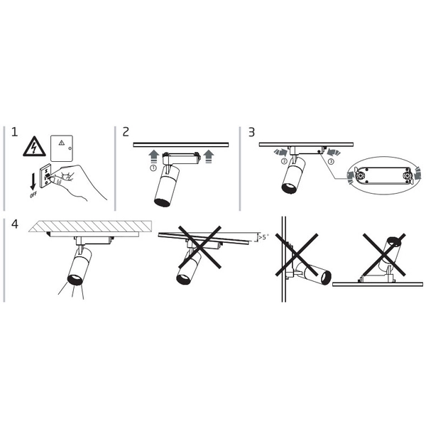 Reflektor do szyn 1-obwodowych Profile Tinos 10377 Nowodvorski LED 10W 4000K tuba biały