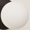 Loftowa LAMPA ścienna CAPE TOWN W01834BK Cosmolight szklany kinkiet do sypialni kula ball czarna