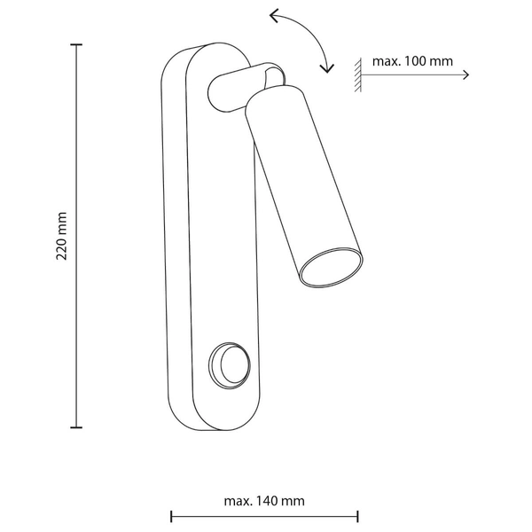 Kinkiet ścienny do przedpokoju Enzo 6623 tubka sopel złoty czarny