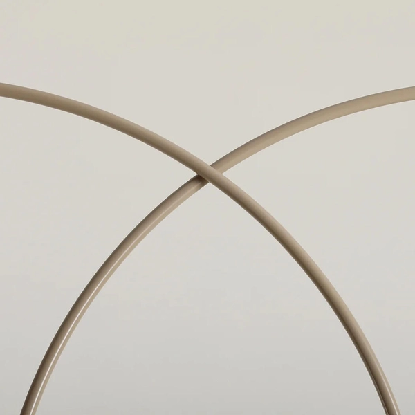 Szklana lampa wisząca Una 1116L17_L kulista łuk wielopunktowa metal beżowa