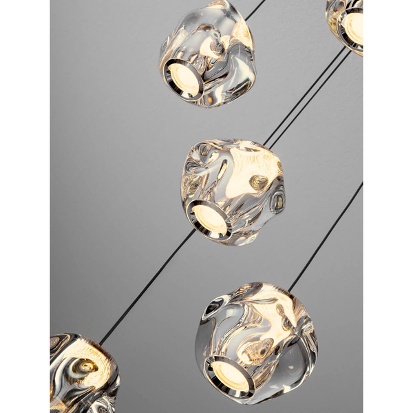 Lampa wisząca glamour CHEPEN LE44642 LED 25W 3000K czarna chrom